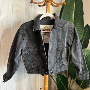 Anchor blue black denim jacket